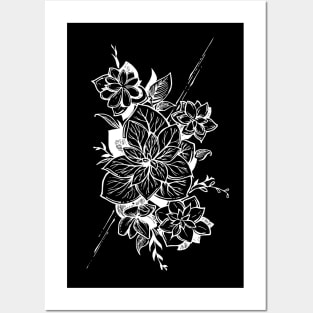 Flower doodle art Posters and Art